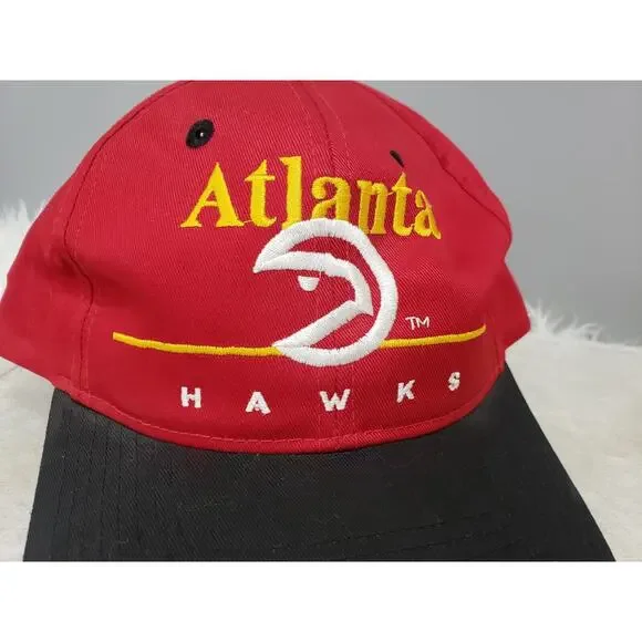 Vintage‎ 90s Atlanta Hawks Underline Snapback Hat Cap